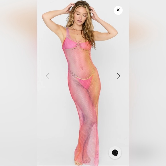 NWT beach bunny swimsuit coverup Payton Maxi dress  size L or one size - Picture 1 of 6